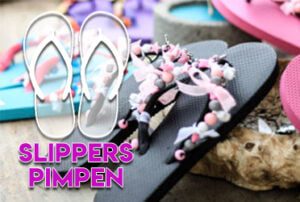 Creatieve workshop slippers pimpen