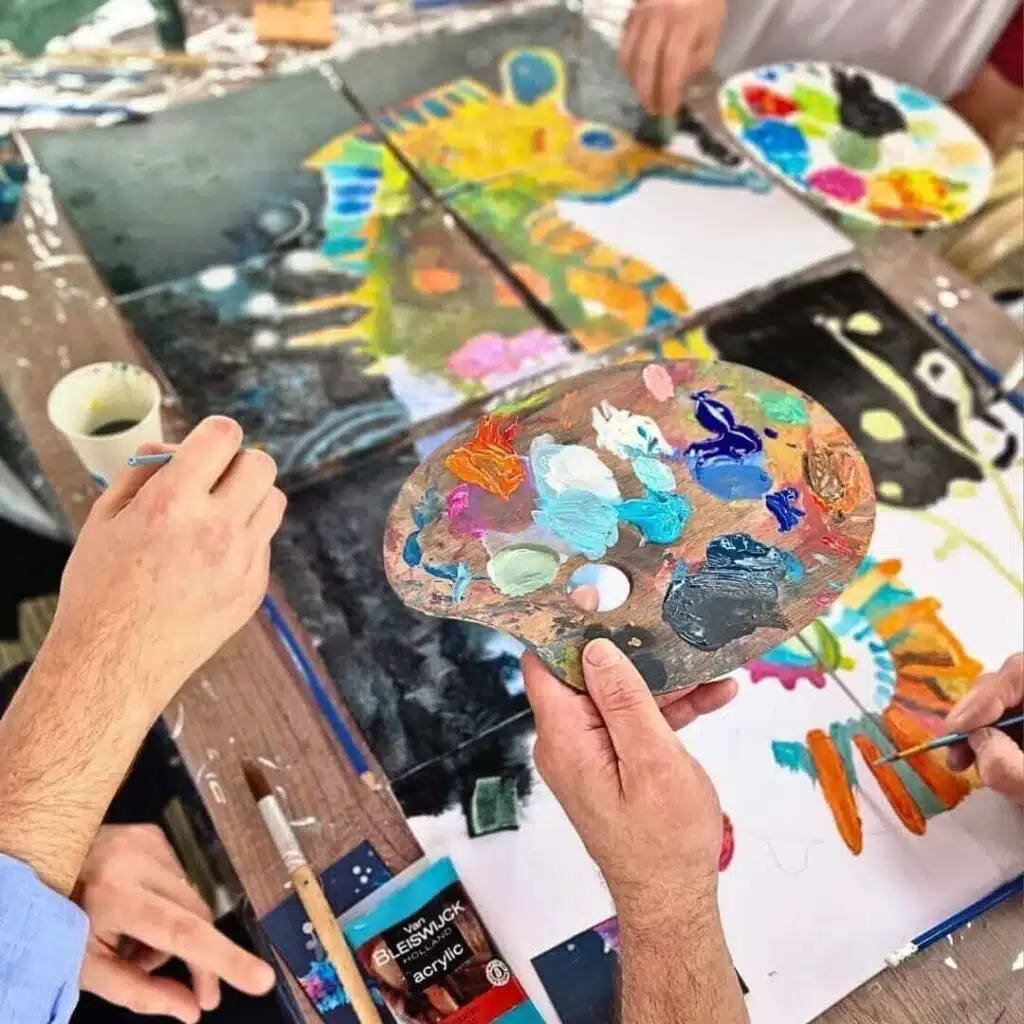 zeepaard puzzelschilderij