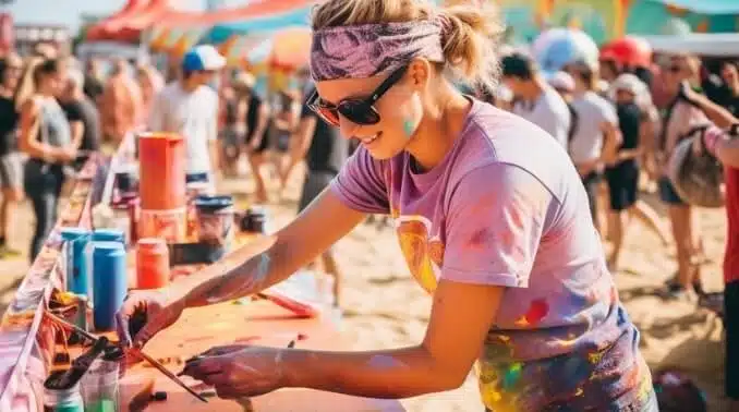 graffiti workshop op het strand