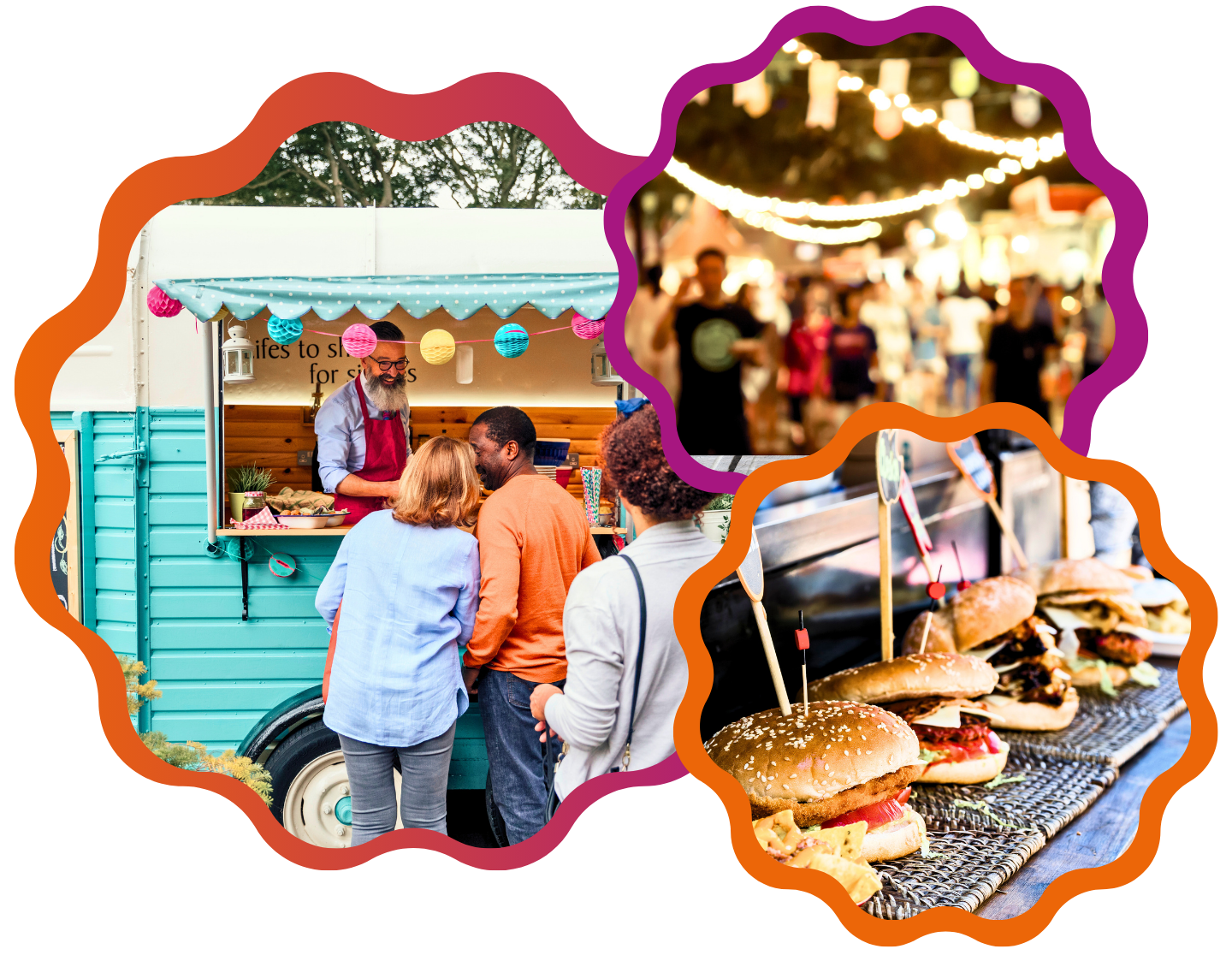 Geniet van wereldse smaken en gezellige borreltafels: het culinaire aanbod maakt elk bedrijfsfestival in het park of op een grasveld compleet.