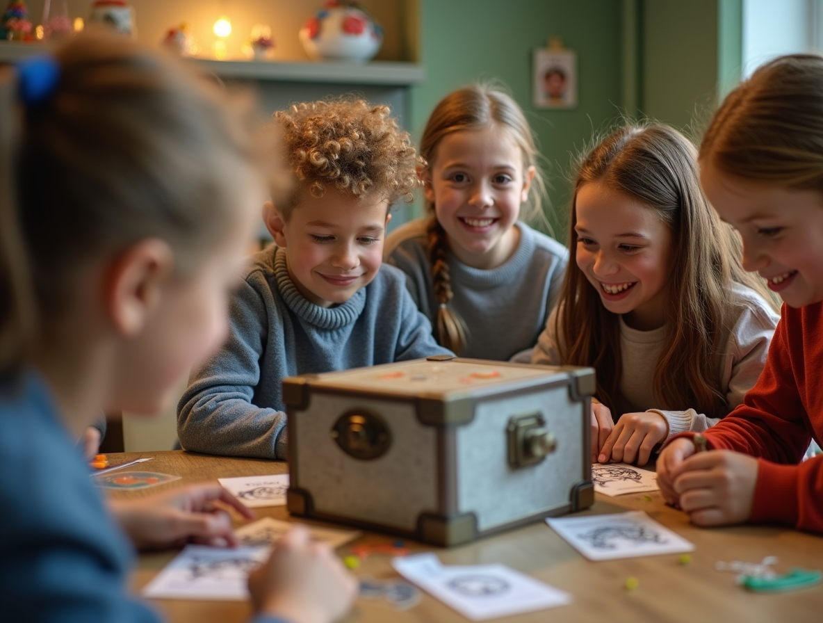 Lachende klas op schoolreis basisschool met begeleide activiteiten aan zee en veel plezier.